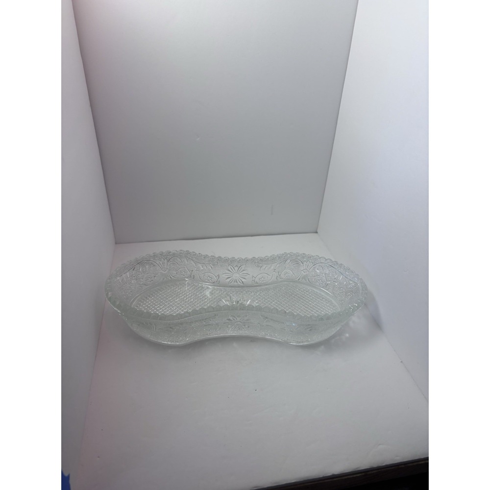Vintage Duncan &‎ Miller Sandwich Glass Celery Dish 10-1/8 Inch